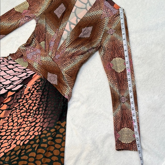 Issa London 100% Silk Business Multicolor Long Sleeve Dress - Picture 7 of 16